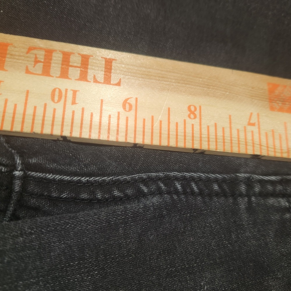 Kut From The Kloth MIA Highrise Skinny Jeans Womens Size 12 Black Tie Dye Patch - Picture 8 of 12